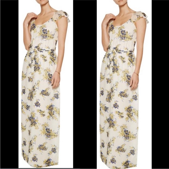 Joie White and Blue Sundress with Slit - Picture 4 of 10